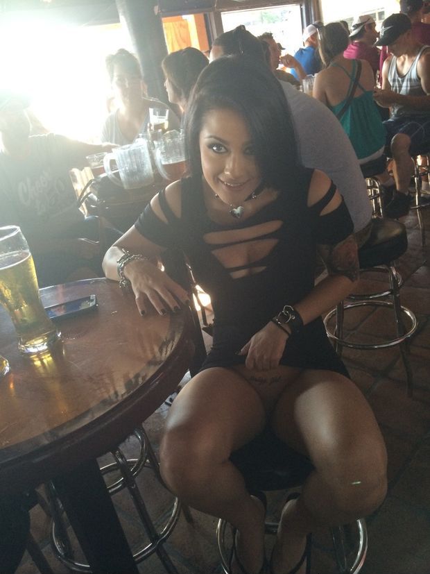 Upskirt In The Bar
