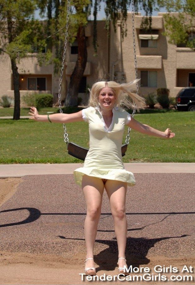 Blond Amateur Upskirt On The Playground