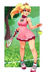 Princess Peach Ready For A Tennis Ace