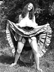 Vintage Stockings Skirt Outdoor