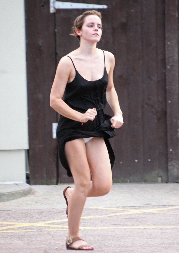 Emma Watson Upskirt And Ass Peek In London