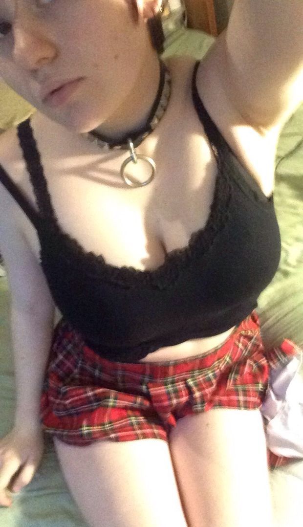 Fine Nymph Tits In Sexy Skirt