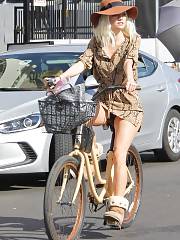 Blanca Blanco Panty Underskirt On Her Bike