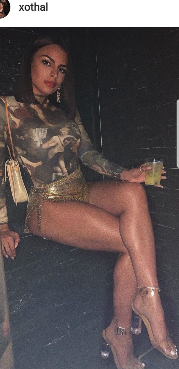 Hot Hispanic In Club Mini Skirt