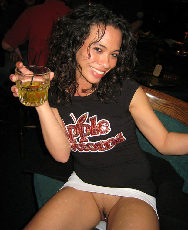 A Bad Women Drinking While Posing For Pic