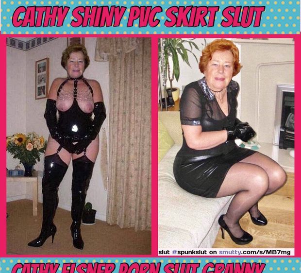 Cathy Shiny PVC Skirt Stockings Bitch Is A Dick Sucking Porn BJ Bitch