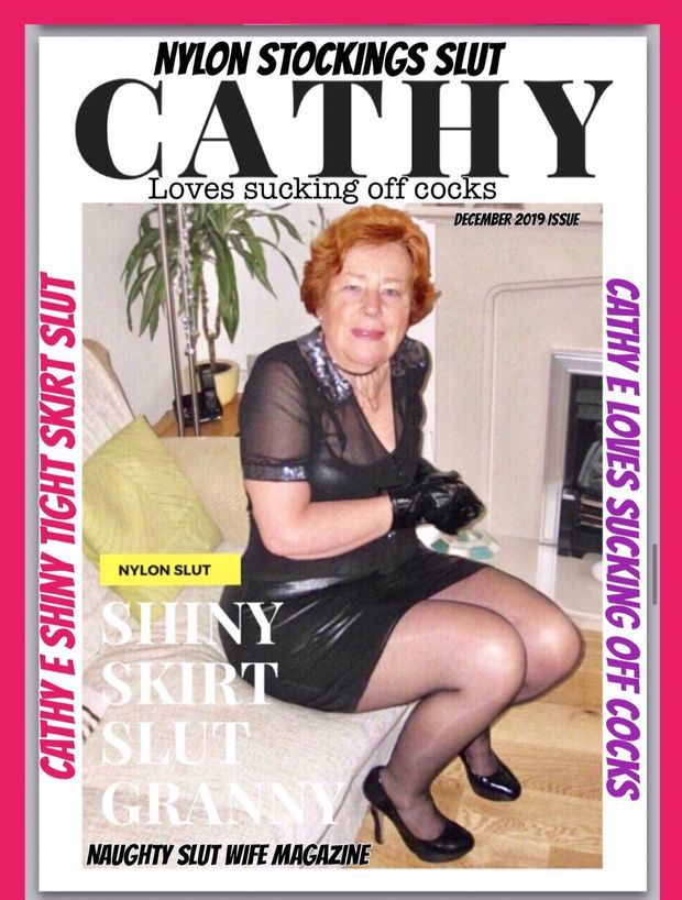 Cathy Shiny PVC Skirt Cum Xxx Slut Granny