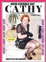 Cathy Shiny PVC Skirt Cum Xxx Slut Granny
